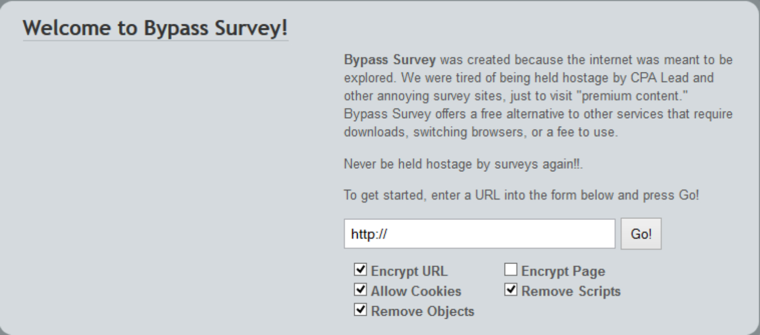 ways to bypass online survey 