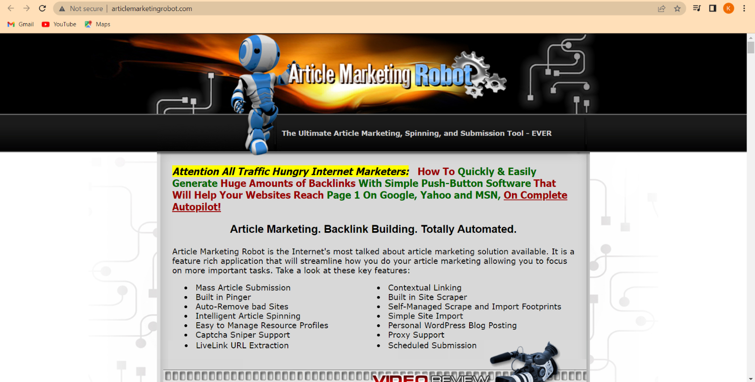 article marketing robot