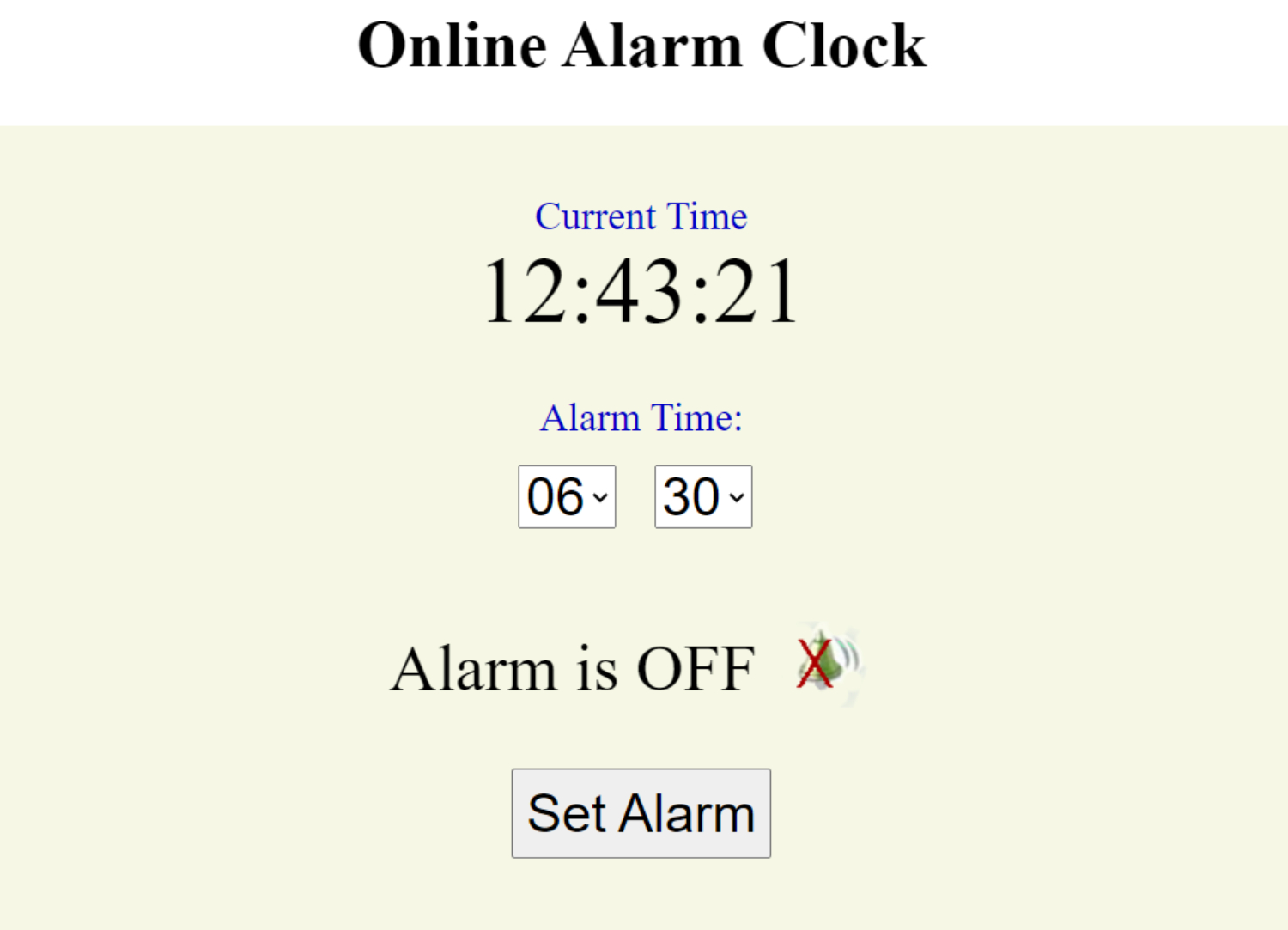 music alarm clock