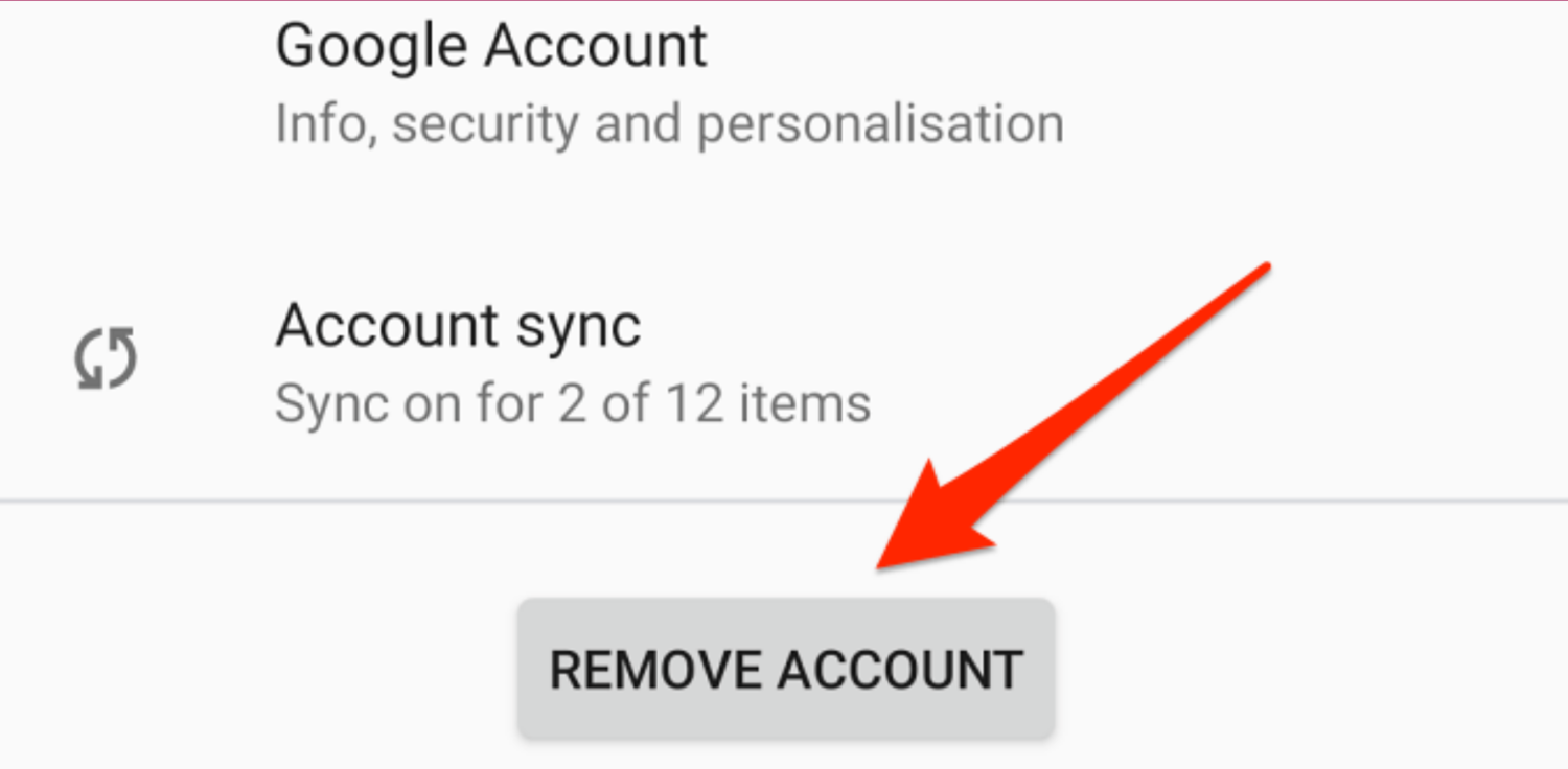 Remove and re-add the Google Play Store Account
