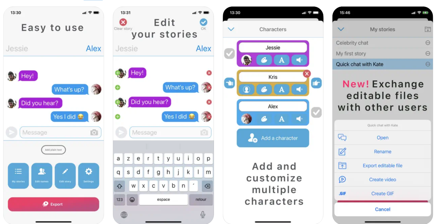 texting story chat story maker