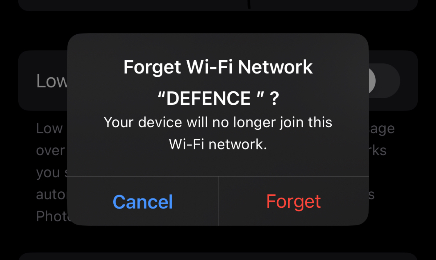 forget network and reconnect 