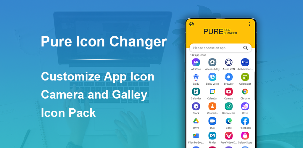 How to change icons on Android without a launcher 