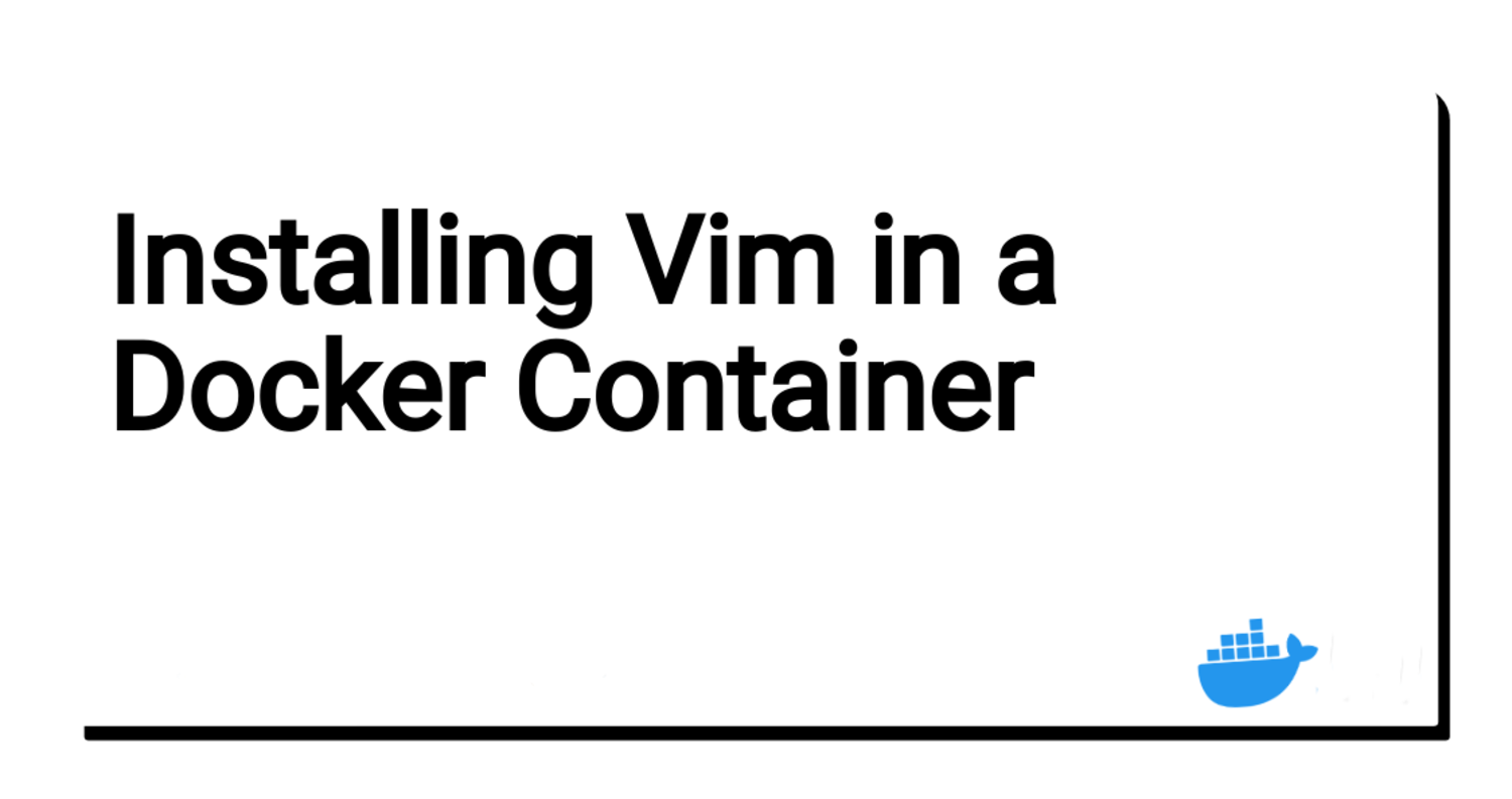 install Vim in Docker 