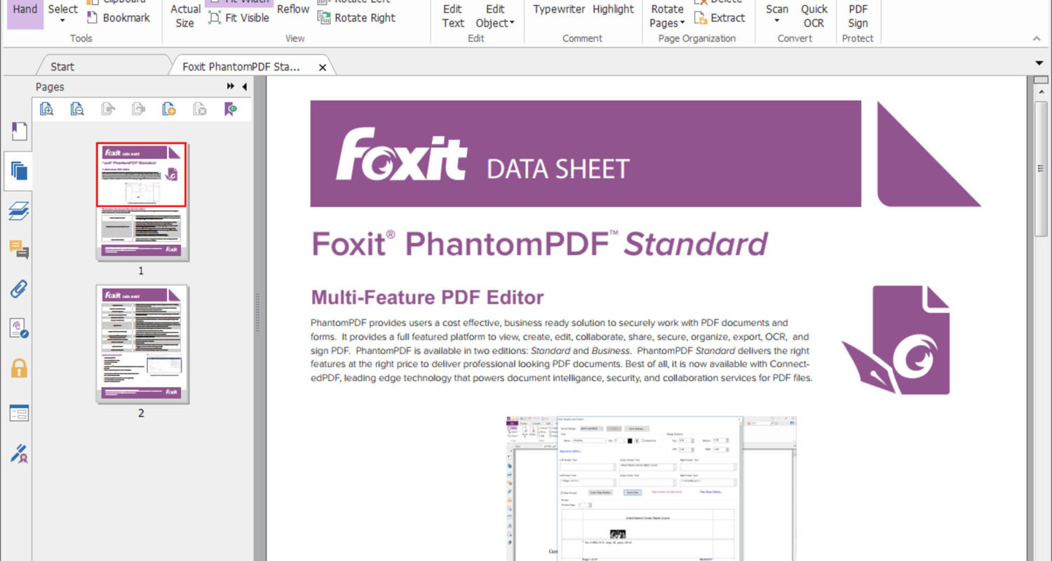 Foxit PhantomPDF Features