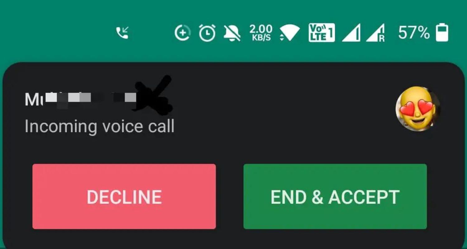 no hold option for whatsapp call