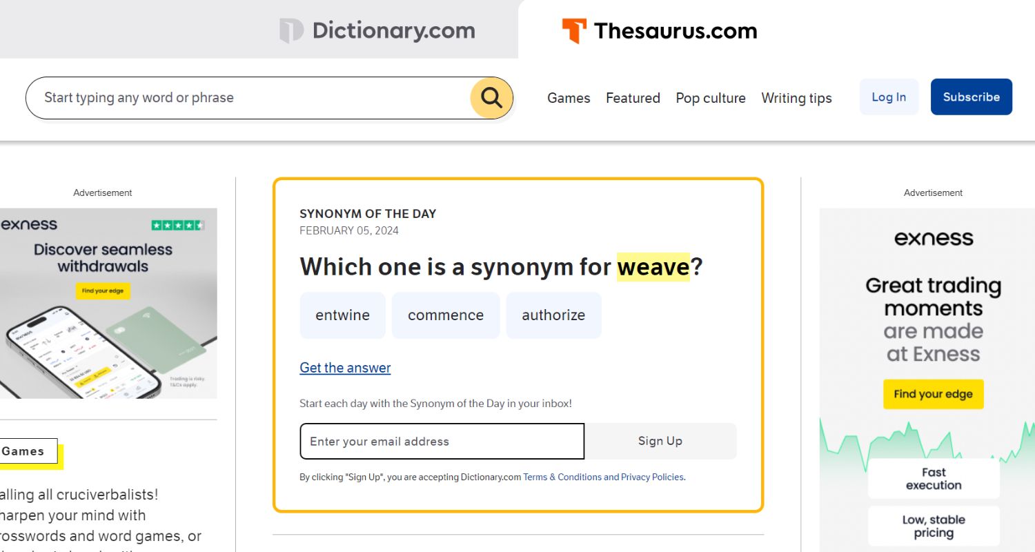 thesaurus website