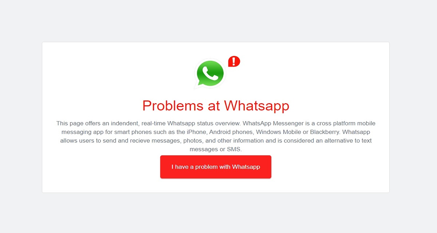 whatsapp server issues