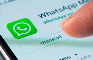 whatsapp app uninstalled